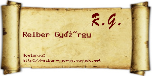 Reiber György névjegykártya