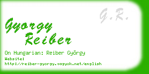 gyorgy reiber business card