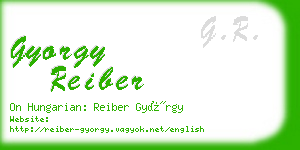 gyorgy reiber business card